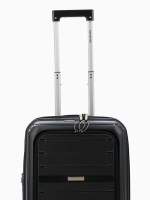 Чемодан на колёсах Bagvoyage маленький 46 л (S), на молнии, с увеличением, отдел для ноутбука, кодовый замок, 4 колеса, чёрный