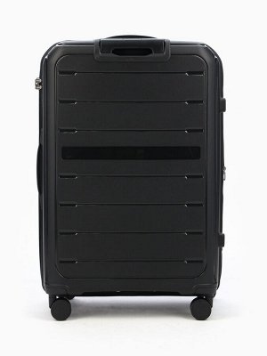 Чемодан на колёсах Bagvoyage средний 73 л (М), на молнии, с увеличением, кодовый замок, 4 колеса, чёрный