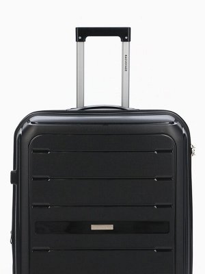 Чемодан на колёсах Bagvoyage средний 73 л (М), на молнии, с увеличением, кодовый замок, 4 колеса, чёрный