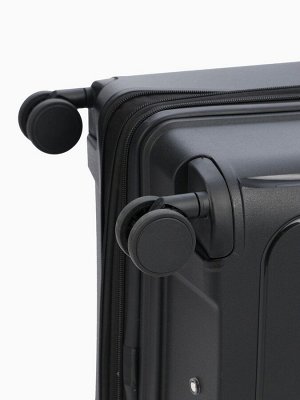 Чемодан на колёсах Bagvoyage средний 73 л (М), на молнии, с увеличением, кодовый замок, 4 колеса, чёрный