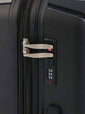Чемодан на колёсах Bagvoyage средний 73 л (М), на молнии, с увеличением, кодовый замок, 4 колеса, чёрный