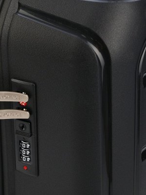 Чемодан на колёсах Bagvoyage средний 73 л (М), на молнии, с увеличением, кодовый замок, 4 колеса, чёрный