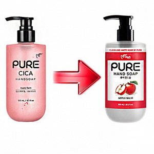Жидкое мыло для рук с ароматом свежего яблока Pigeon Pure Cica Hand soap Apple Balm  300мл, бутылка