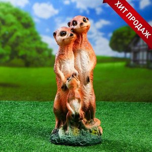 Садовая фигура из гипса «Семья сурикатов», 35?11?9 см