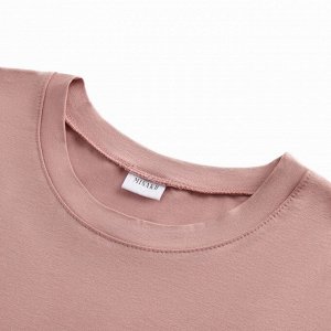 Комплект женский (футболка, шорты) MINAKU: Home collection цвет тёмно-бежевый