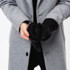 Перчатки мужские, безразмерные, с утеплителем, цвет чёрный