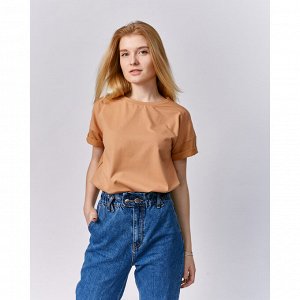 Футболка женская MINAKU OVERSIZE FIT: цвет рыжий