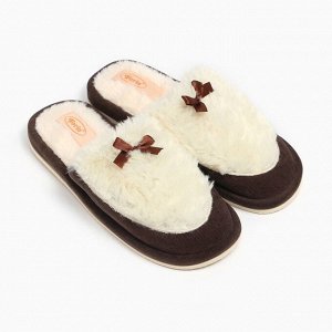 Тапочки женские закрытые Forio, цвет бежевый, коричневый