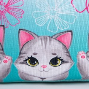 Сумка детская текстильная «Котята», 2 кармана, 22x14x6 см