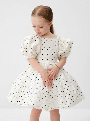 Платье нарядное детское MINAKU: PartyDress, цвет белый.