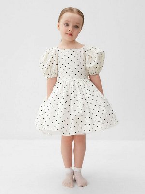 Платье нарядное детское MINAKU: PartyDress, цвет белый.