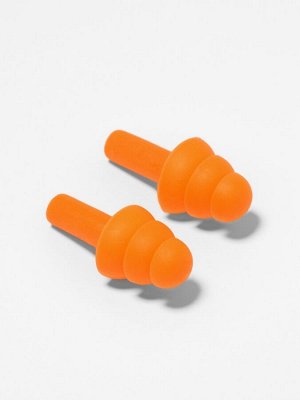 Беруши, 2.5x1.2 см, в коробке, пара, силиконовые, оранжевые