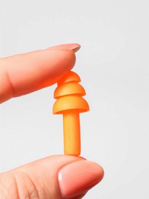 Беруши, 2.5x1.2 см, в коробке, пара, силиконовые, оранжевые