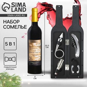 Подарочный набор для вина новогодний «Сказочная жизнь»: 5 предметов