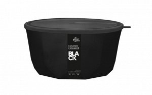 "BLACK" Салатник с крышкой 1,7л, цв.черный