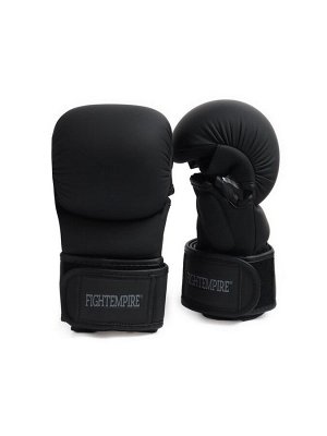 Перчатки для ММА FIGHT EMPIRE, гибридные, PREMIUM, чёрные