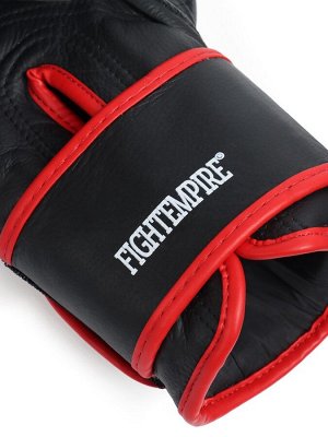 Боксерские перчатки FIGHT EMPIRE, ART, натуральная кожа, чёрные