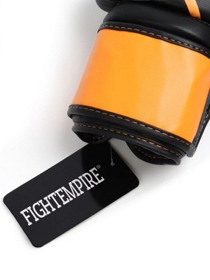 Боксёрские перчатки FIGHT EMPIRE, URBAN, чёрные, оранжевые
