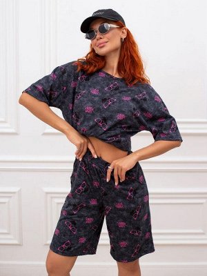 Костюм женский, модель 176, трикотаж (Панды)
