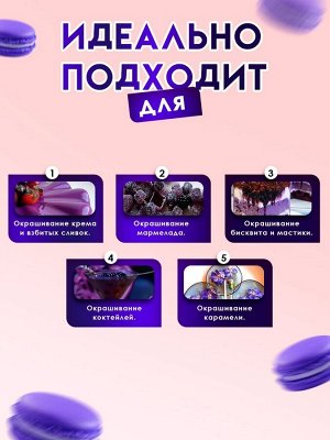 Пищевой краситель Top Decor гелевый «Фиалковый», 100 г