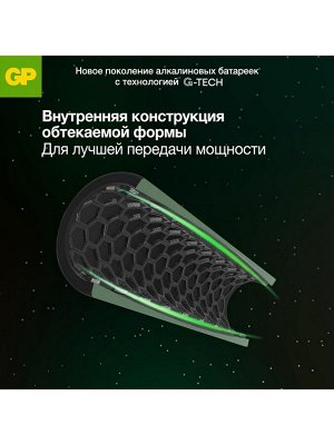 Батарейка алкалиновая GP Super, AA, LR6-2BL, 1.5 В, блистер, 2 шт.