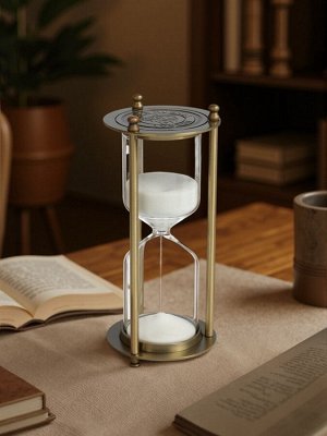 Песочные часы, на 30 минут, 7x16 см, металлические, медные