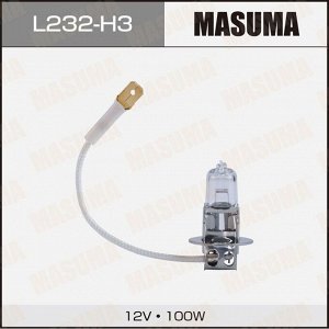 Лампа галогенная Masuma Clearglow H3 (PK22s, T12), 12В, 100Вт, 3000К, 1 шт, арт. L232
