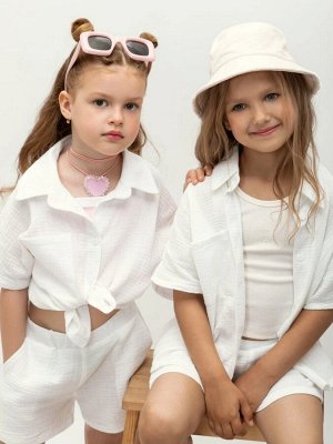 Костюм детский муслиновый Amarobaby EASY, цвет белый