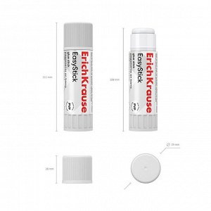 Клей-карандаш ErichKrause Standard, 30 г, быстрое склеивание
