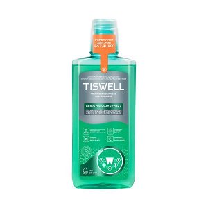 TISWELL ополаскиватель для полости рта от кариеса, воспаления и кровоточивости с троксерутином 500 мл
