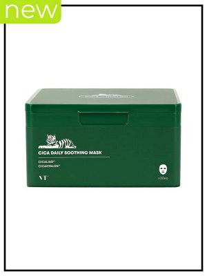 VT Cosmetics Набор успокаивающих масок для лица с центеллой Mask Daily Sooting Cica, 350 г 30 шт