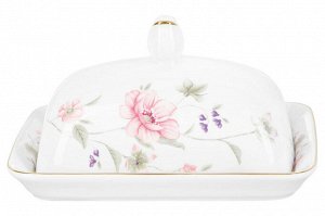Масленка из фарфора NEW BONE CHINA "Диана", 16,8x12,5x8,5 см