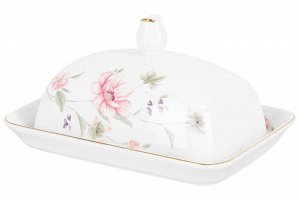 Масленка из фарфора NEW BONE CHINA "Диана", 16,8x12,5x8,5 см
