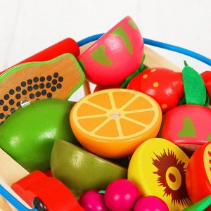 Игровой набор «Корзина с фруктами», 16 продуктов