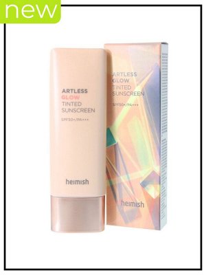 Крем солнцезащитный для лица с эффектом сияния Sunscreen Heimish Tinted Artless Glow SPF50+ Pa+++, 40 мл