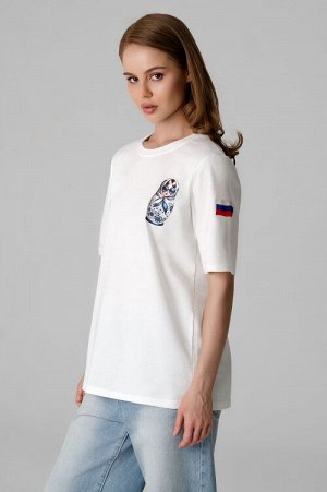 Арт. 31140 Футболка женская "Россия" 44-50 (4 шт)