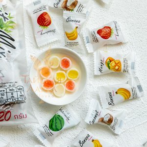Молочные ириски с желейной начинкой фруктовый микс FRU TI MI