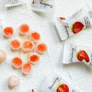 Молочные ириски с желейной начинкой клубника FRU TI MI