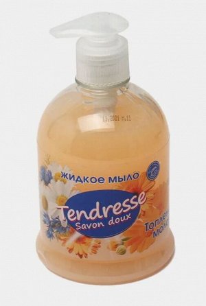 Мыло жидкое Tendresse Топленое молоко 500мл. с дозатором. Мягкое очищение- бережный уход. Для гигиенического ухода за кожей рук и тела. пр. Россия Корсарус