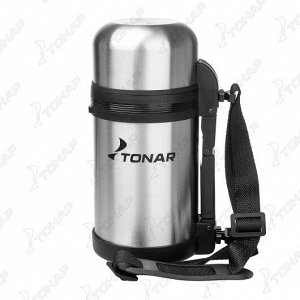 Термос 1000ML (дополн.пласт.чашка, скл.ручка, ремень) TONAR