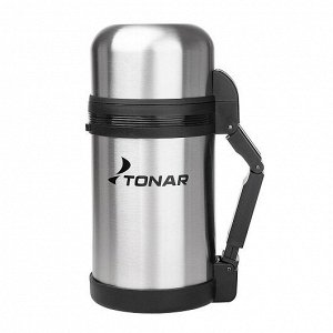 Термос 1000ML (дополн.пласт.чашка, скл.ручка, ремень) TONAR