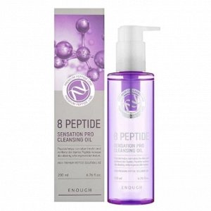 Enough. Гидрофильное масло очищающее для лица с пептидным комплексом, 8 PEPTIED CLEANSING, 200 мл.