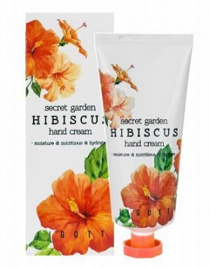 JIGOTT. Крем для рук с экстрактом гибискуса, увлажняющий, SECRET GARDEN HIBISCUS HAND CREAM, 100 мл.