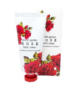 JIGOTT. Крем для рук с экстрактом розы, увлажняющий, SECRET GARDEN ROSE HAND CREAM, 100 мл.
