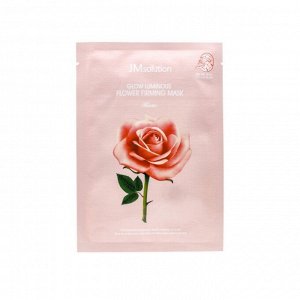 JMsolution. Тканевая маска с экстрактом дамасской розы, GLOW LUMINOUS FIRMING MASK Rose, 30 мл.