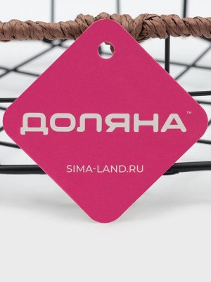 Корзинка универсальная Доляна, 17.5x20x7.5 см, чёрная
