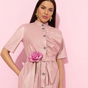 Платье из экокожи, Счастье свободы (peach, с поясом)