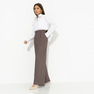 Брюки с защипами, Легкой походкой (brown)