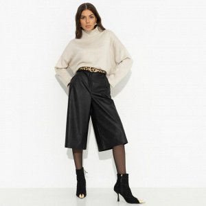 Кюлоты из экокожи, Неожиданный подарок (black)