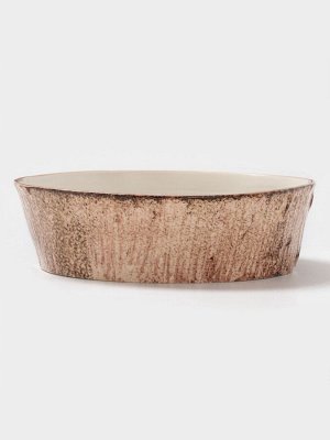 Тарелка глубокая Magistro Wood, 1.95 л, d=23.5 см, фарфор, коричневая